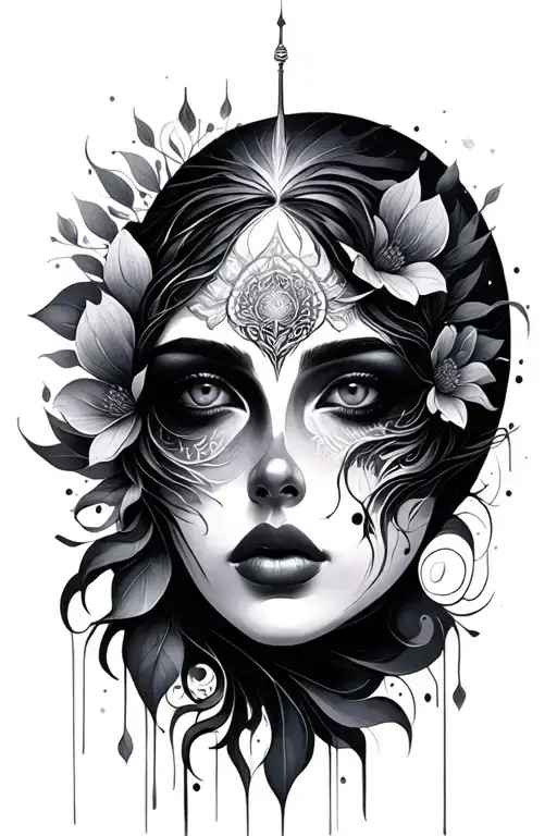 Serenity Courage Wisdom Abstract No Face