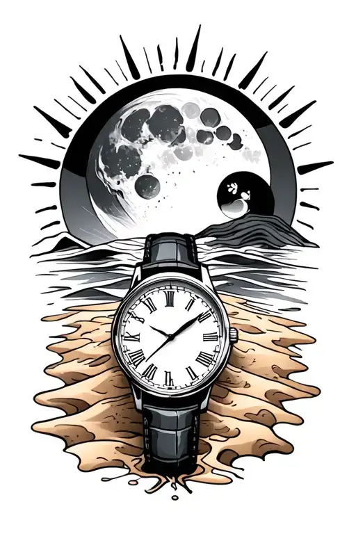 Sand Watch And Moon And Sun Small