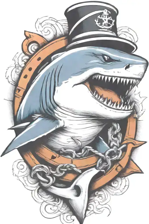 Shark Biting An Anchor