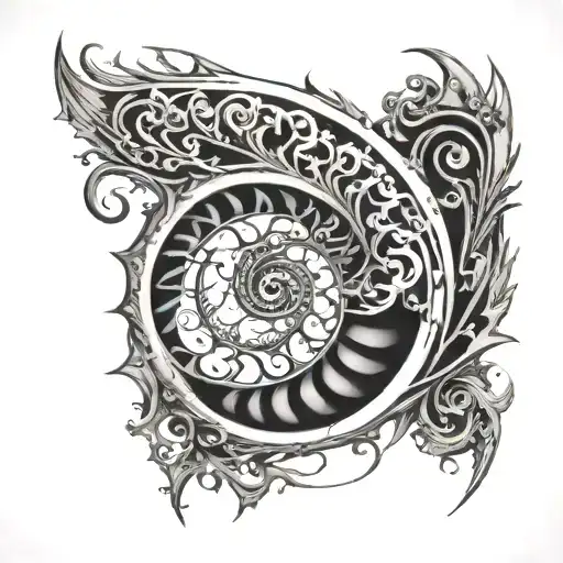 Gothic Spiral Tattoo Design