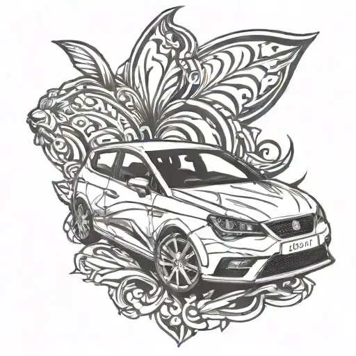 Scar With Car Silouette Seat Ibiza 6 2003