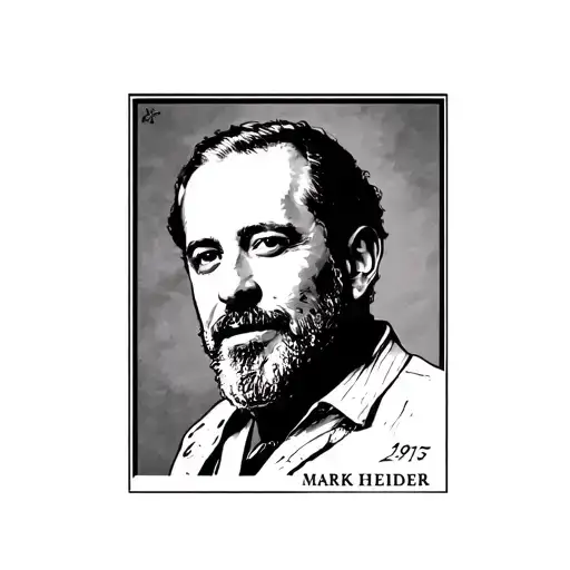 Mark Heider In Cursive No Picture With The Date 1971-2015 Under