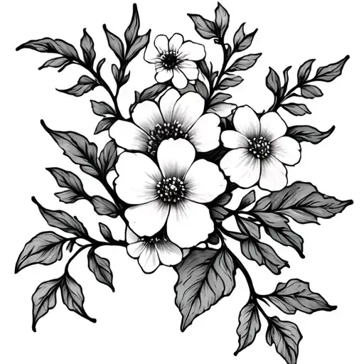 Wild Flowers On A Vine