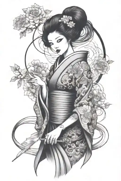 Dark Goth Geisha