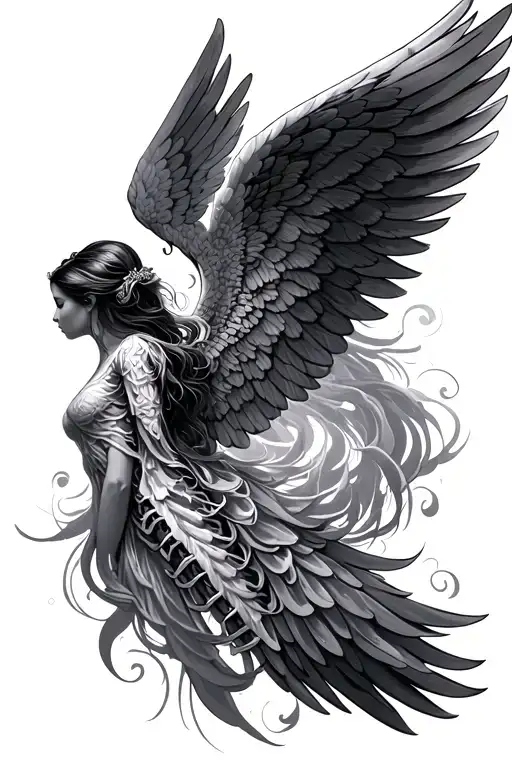 Full Spine Angel Wings