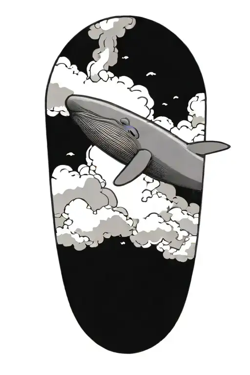 Smiling Half Sperm Whale Half Thermonuclear Missile Falling Through The Atmosphere