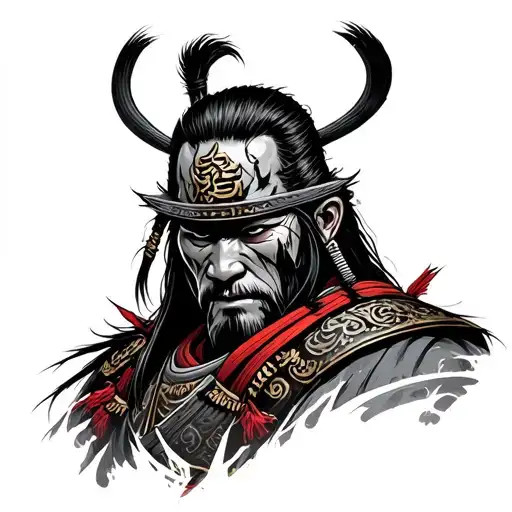 Scarred Samurai Warrior