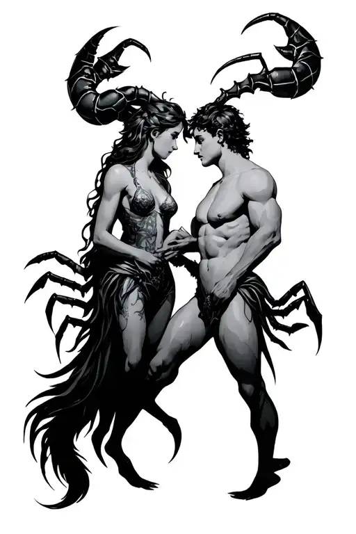 Sagittarius Women And Scorpio Man Looking At Each Other