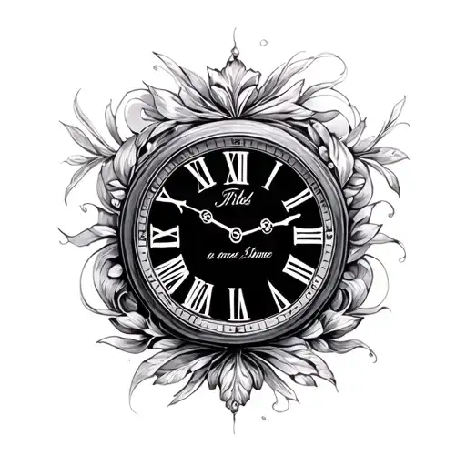 Tiffany Name Written Around Clock Face