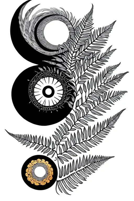 Fibonacci Spiral Moon Phases Fern Sacred Geometry Golden Ratio