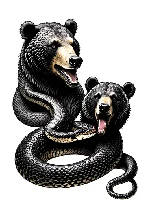 Snake Versus Bear