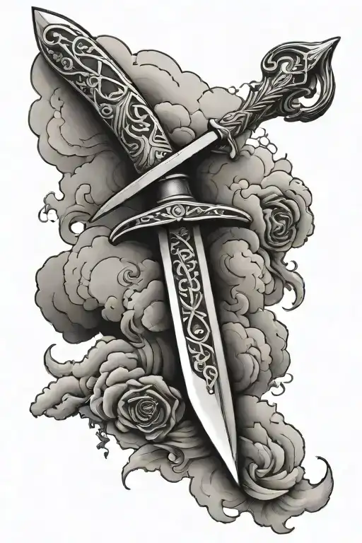 A Dagger That Cuts Through Clouds Surrounding