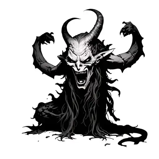 Super Fucked Up And Scary Looking Demon