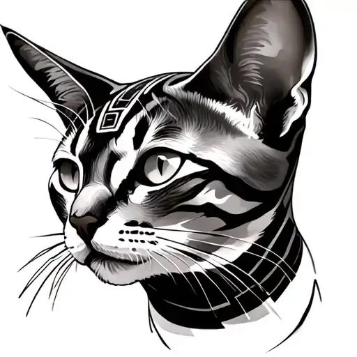 Blackout Egyptian Cat