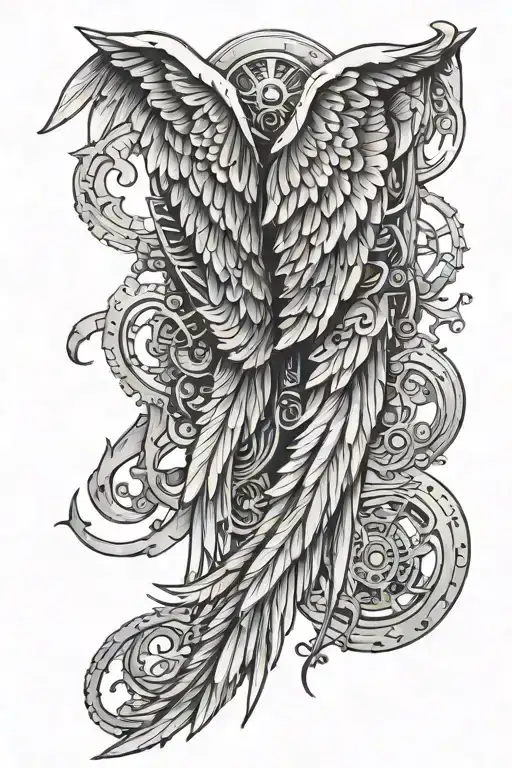 Mechanical Angel Wings On Calves