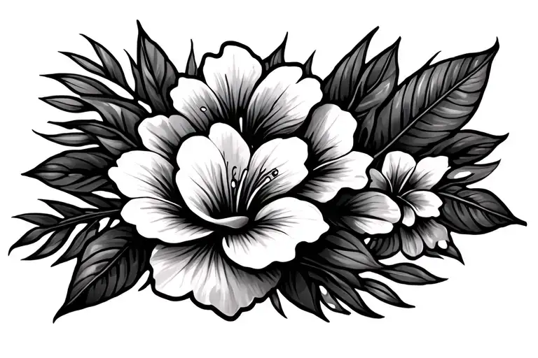 Hawaiian Flower And Script