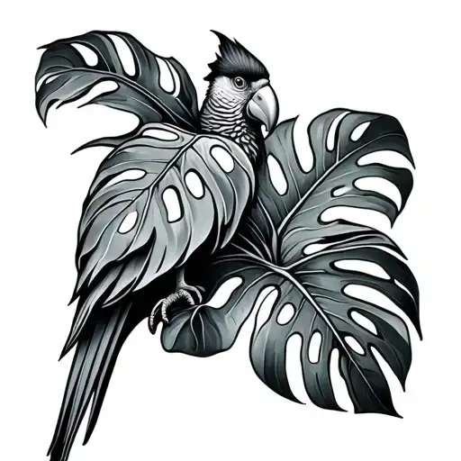 Monstera Plant Plant Parrot