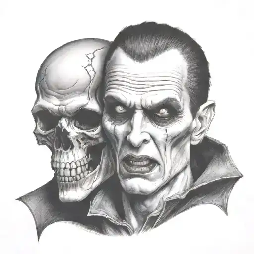 Vampire With Skull