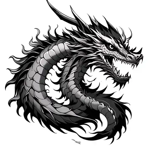 Create A Samurai With A Dragon With A Gothic Aesthetic