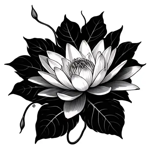 Water Lily Vine Intertwined