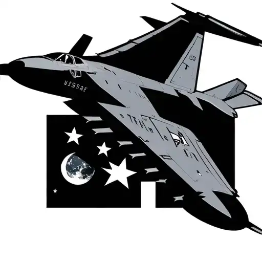 Usaf C5 Galaxy Filled With Stars