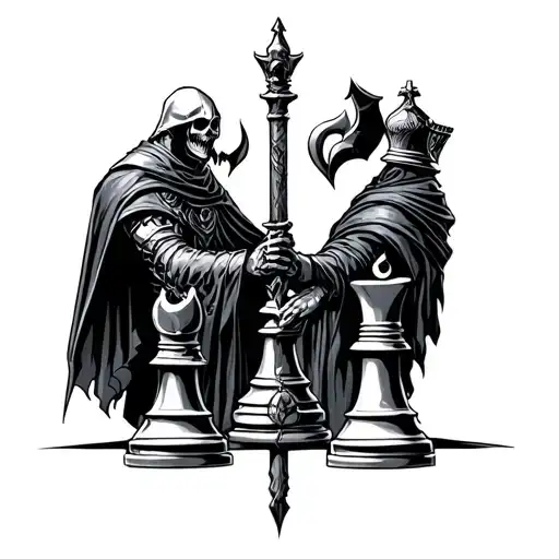 Hell Reapers Vs Knight Chess Piece