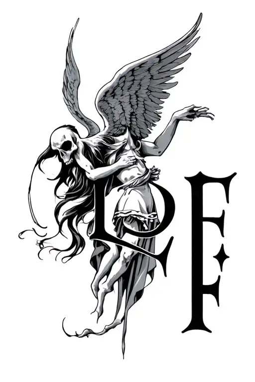 Angel Of Death With A Letter L And F