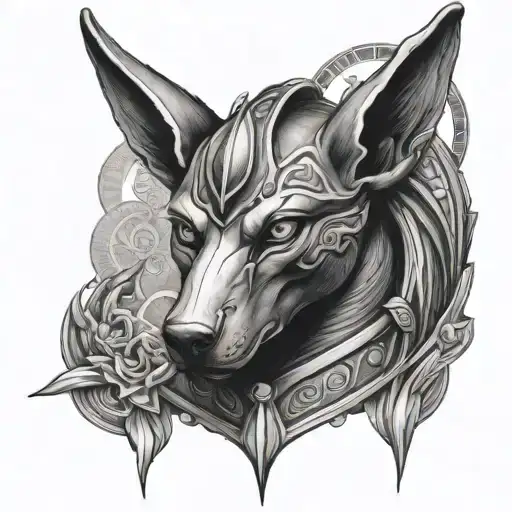 Anubis And A Demon Half Angel