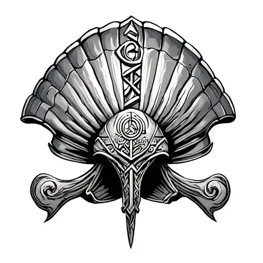 Sailor Shellback With Norse Runes