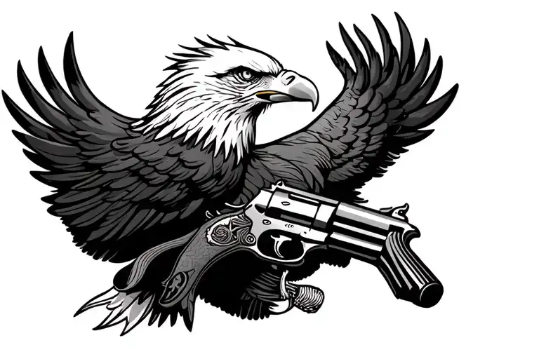 Eagle And Gun
