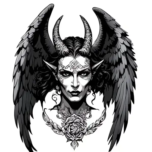 Chicano Style Devil Amd Angel