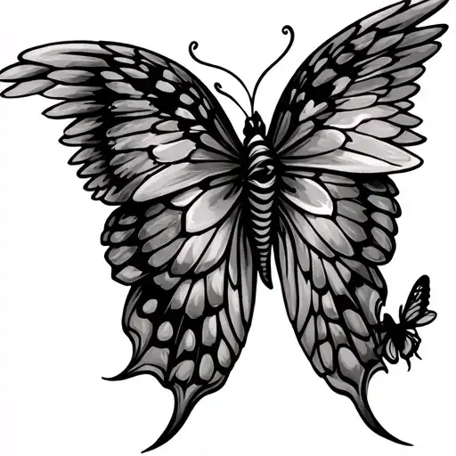 Angel Wing And Buterfly Wing