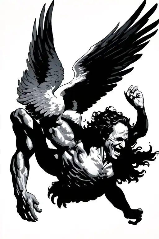 Icarus Laughing While Falling