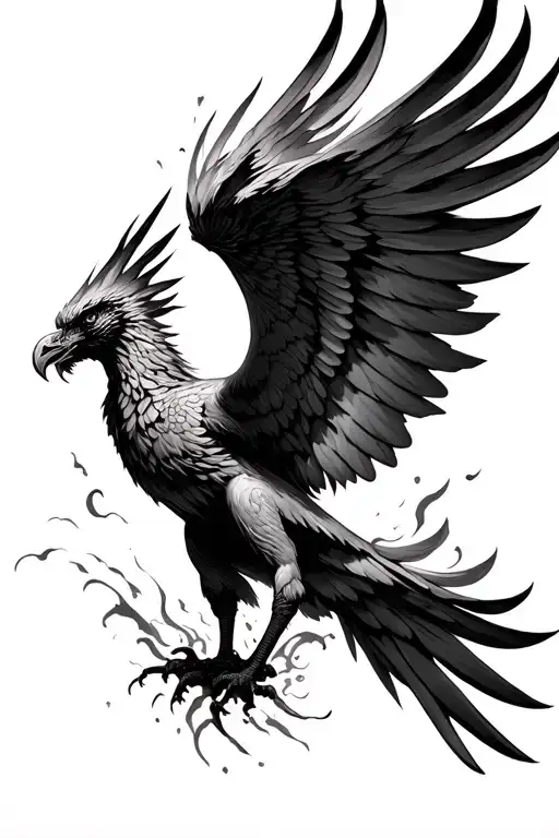 Phoenix Flying From A Spark