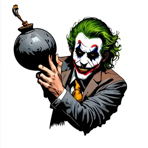 Joker Holding A Bomb