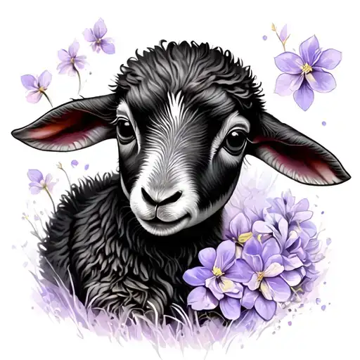 Little Lamb With Lilac