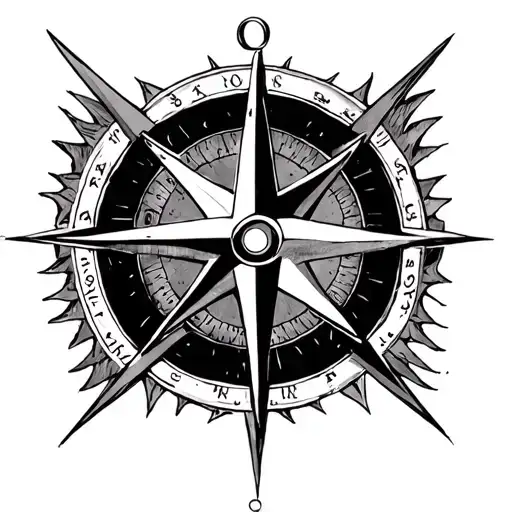 Seven Pointed Compass Nautical