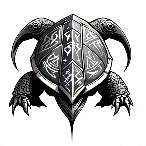 Turtle With Norse Runes