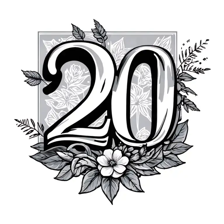 20Th Anniversary Simple Design