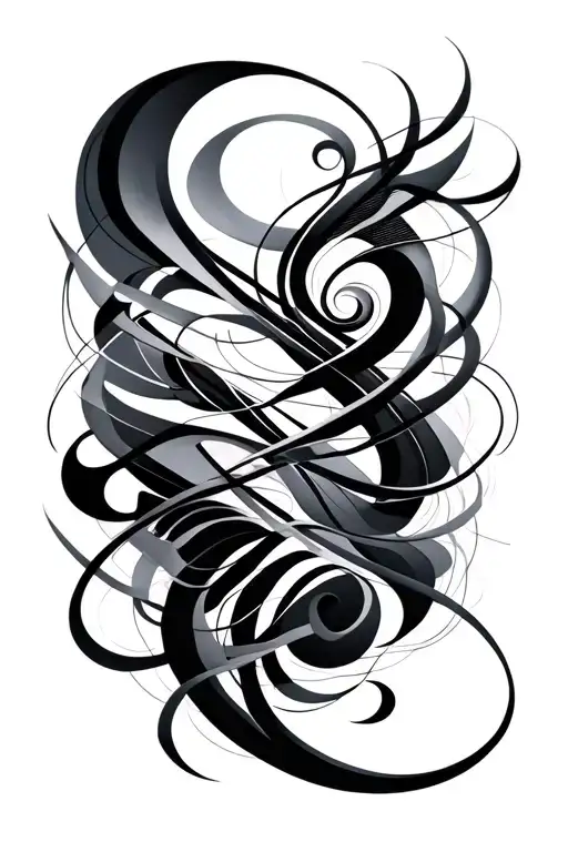 Skinny Abstract Lines Connecting Various