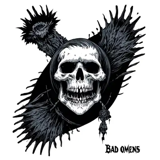 Bad Omens Inspired By The Band Logo Merged