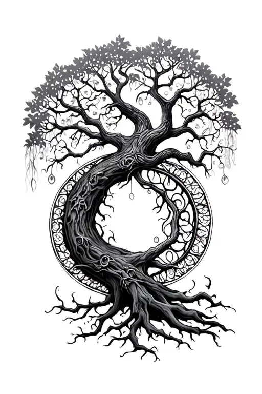 Gothic Tree Of Life Intertwined