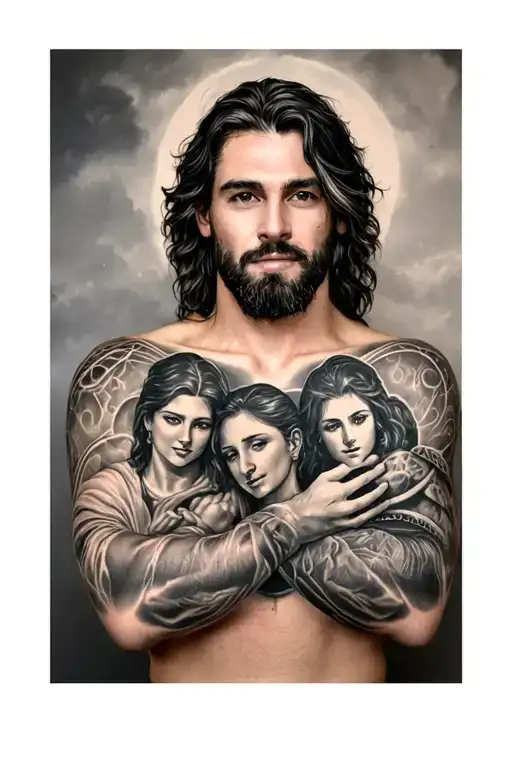 Men's Full Sleeve Symbolising Belief Family Love And Strength