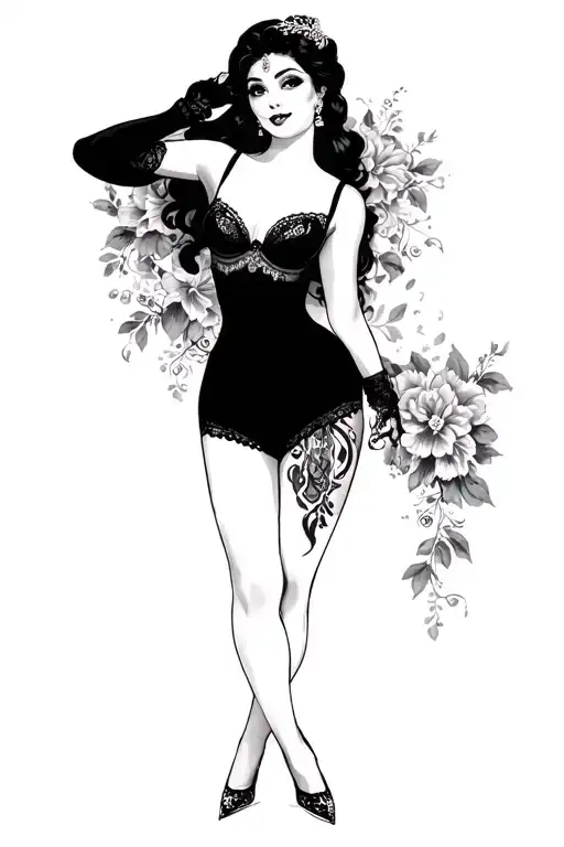 South Asian Woman Pin Up Girl In Lingerie Good Quality