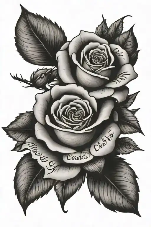 Rose With Name Chapis Written And Numbers As Leaf