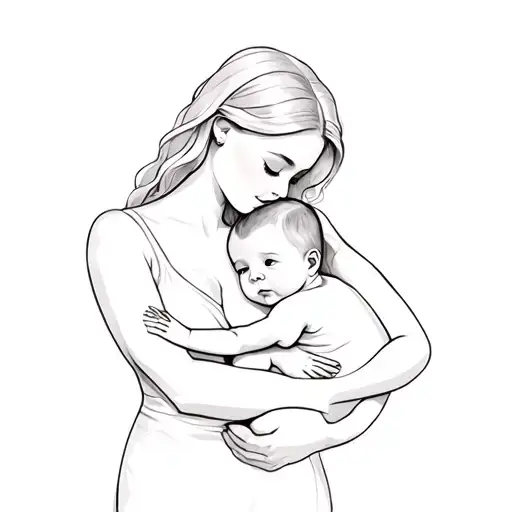 A Mother And Her Baby