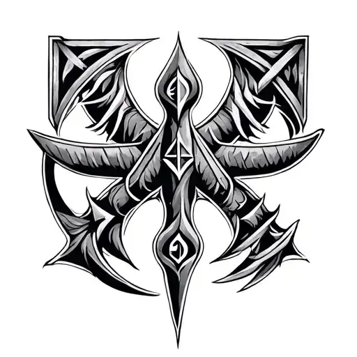 Norse Protection Sigil With Runes For Cormier Family