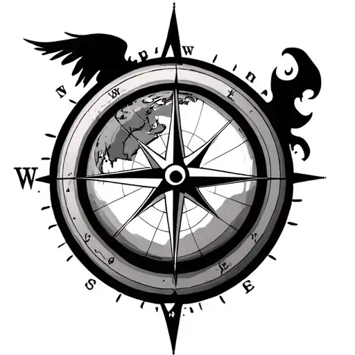 Compass Points Globe