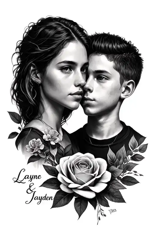 Memorial Tattoo For Two Friends Who Passed Away Layne And Jayden Micro Realism