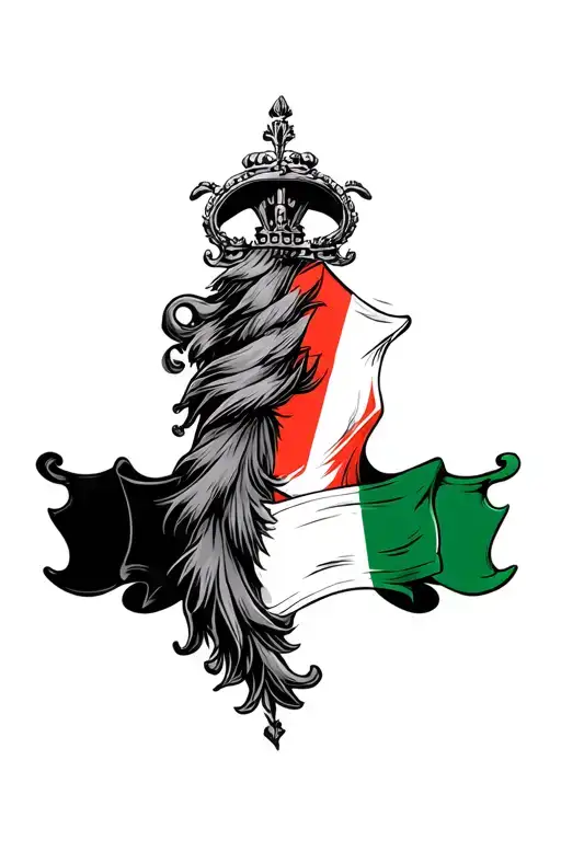 Polish Banner Mixed With A Italian Banner Mixed With A Irish Banner